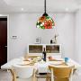 LITFAD Elegant Tiffany Style Pendant Light with Oversize Sunflower Pattern One-Light LED Ceiling Hanging Pendant Lamp Chandelier for Kitchen Island Dining Room Restaurant - B