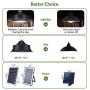 Solar Lights, SmterCon Solar Lights Outdoor Indoor, Can Work During The Day or Dusk On Dawn Off, 16.4Ft Cord IP65 Remote Control Solar Powered Chicken Coop Gazebo Patio Shed Barn Lights (Medium)