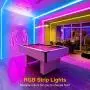 Onforu 49.2ft LED Strip Lights for Bedroom, 15m RGB LED Light Strip with Remote, Color Changing Rope Lights with 5050 LEDs, 24V Colored Room Lights, Adhesive Tape Light for TV, Ceiling, Cupboard, Bar