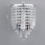 Pathson Crystal Wall Light, Chrome Finish Wall Sconce, Modern K9 Acrylic Crystal Drops Shade Wall Lamp Bedroom Living Room Lighting
