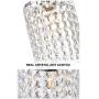 Luburs Crystal Wall Sconce Lighting Bathroom Vanity Mirror Light Fixture with Hangiing Crystal Linear Modern Crystal Room Light for Bedroom Contemporary Bedside Wall Lamp Chrome (2-Lights)