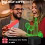 EEEKit 3D Night LED Light Lamp Base + 1 Wine Bottle Acrylic+ Remote Control + USB Cable Adjustable 16 Colors Decorative Lights for Birthday Gift Bedroom Child Room Valentine Living Room Bar