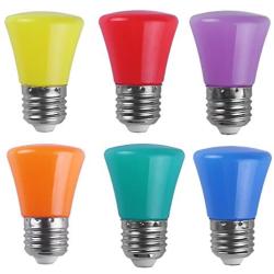 AWE-LIGHT 2W LED Colored Light Bulb E26 Medium Base Multi-Colored Light Bulb for Wedding Halloween Christmas Party Bar Mood Ambiance Decor