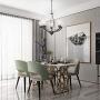 Lucidce Modern Chandelier 5-Light Lighting Fixtures Ceiling Hanging Lights Alabaster Glass Shades Oil Rubbed Bronze Pendant Light for Dining Room Living Room