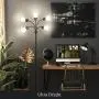 Brightech Medusa Modern LED Floor Lamp – Contemporary Multi Head Standing Reading Lamp for Living Room, Bedroom, Kids Room - Includes 5 LED Bulbs and 5 White & Colored Interchangeable Shades – Black