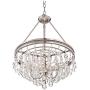 Regina Brushed Nickel Pendant Chandelier 19'' Wide Clear Crystal Baubles 3-Light Fixture for Dining Room House Foyer Kitchen Island Entryway Bedroom Living Room - Vienna Full Spectrum