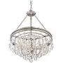 Regina Brushed Nickel Pendant Chandelier 19'' Wide Clear Crystal Baubles 3-Light Fixture for Dining Room House Foyer Kitchen Island Entryway Bedroom Living Room - Vienna Full Spectrum