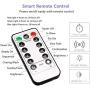 echosari USB Led Strip Lights with Remote, 2m 60Led, 8 Modes, 3 Timer Options, Dimmable, Cuttable, Self-Adhesive, Waterproof, Warm White Led Lights Strip for Bedroom Cabinet Cupboard Shelf Decor