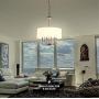 CO-Z Traditional Drum Chandelier Lighting Bronze, 18’’ Modern Farmhouse Pendant Light with White Fabric Shade, 6 Light Ceiling Light Fixture for Kitchen Island Dining Table Bedroom Entry Bar Hallway.