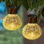 MAGGIFT 6 Pack Solar Hanging Jar Lights Outdoor Solar Christmas Lantern Cracked Glass Decorative Garden Tree Lights for Yard, Garden, Patio, Holiday Party Decorations, Warm White