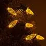 Wintergreen Lighting 70 C6 Gold LED Christmas Lights Indoor-Outdoor Christmas String Lights, 24 Ft, Gold Christmas Lights LED String Lights for Bedroom Dorm Lights