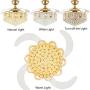 Lighting Groups 42'' Retractable Clear Blades Fan and Chandelier with Lights and Romote Control Modern Crystal Ceiling Fan for Indoor Living Dining Room Bedroom Ceiling Light Kits (42 Inch, Gold A)