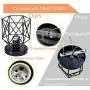Licperron Semi-Flush Mount Ceiling Light E26 E27 Retro Black Industrial Ceiling Light Fixture for Porch Hallway Kitchen Farmhouse Lighting 2 Pack