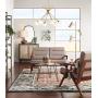 Canasta Modern Floor Lamp 3 Light Tree Satin Brass Adjustable Shade for Living Room Reading Bedroom Office - Possini Euro Design