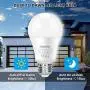 MikeWin Outdoor Dusk to Dawn Light Bulbs, 12W(100W Equivalent), 6 Pack E26 5000K, Built-in Photocell Detector, Auto On/Off, Smart Sensor LED Lighting Bulb for Porch Hallway Garage Boundary