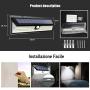 Facaimo LED Lights Outdoor Security Night Light LED Solar Lights Outdoor 126 LEDs Solar Powered Security Lights, Wireless Light Sensor&Motion Sensor Light 270° Wide Angle for Front Door, Garage, Yard