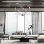 Sivilynus Chandelier Kitchen Modern Lighting 8 Lights Brushed Nickel Sputink Hanging Fixture for Dining Room Lighting Farmhouse for Living Room Bedromm Foyer Kitchen