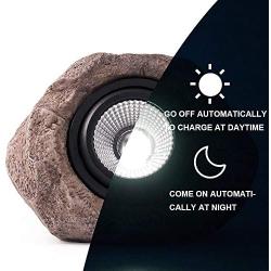 Landscape Rock Light, Solar Powered Garden Lights Outdoor Decorative Waterproof LED Spotlight for Decor, Ground, Driveway, Pathway, Walkway, Yard, Patio