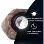 Landscape Rock Light, Solar Powered Garden Lights Outdoor Decorative Waterproof LED Spotlight for Decor, Ground, Driveway, Pathway, Walkway, Yard, Patio