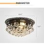 3-Light Ceiling Lighting Fixture，Modern Crystal Chandelier，Ceiling Lamp for Dining Room Kitchen Hallway Island Bedroom Foyer Laundry