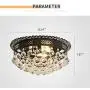 3-Light Ceiling Lighting Fixture，Modern Crystal Chandelier，Ceiling Lamp for Dining Room Kitchen Hallway Island Bedroom Foyer Laundry