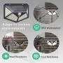 Solar Lights Outdoor 100 Led Solar Motion Sensor Security Lights ,Wireless Waterproof with 120° Motion Angle Outdoor Lights,Easy-to-Install for Front Door,Yard,Garage (4-Pack/3 Modes)