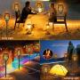 Ollivage Solar Torch Flame Lights Waterproof Flickering Flames Solar Lights 43'' Solar Garden Lights Outdoor Landscape Decoration Lighting Dusk to Dawn Auto On/Off for Yard Garden Pathway, 2 Pack