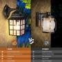 Outdoor Wall Lantern Dusk to Dawn Photocell Sensor, Matte Black Exterior Wall Sconce, E26 Base Socket, Premium Waterfall Glass, 100% Anti-Rust Waterproof Wall Mount Lamp for Entryway Porch Doorway
