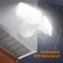 LEPOWER 3000LM Dusk to Dawn LED Security Light Outdoor, 28W Super Bright LED Flood Light with Photocell, 5500K, IP65 Waterproof 2 Heads Exterior Light for Garage, Back Yard, Porch, Patio(2 Pack)