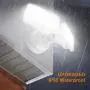 LEPOWER 3000LM Dusk to Dawn LED Security Light Outdoor, 28W Super Bright LED Flood Light with Photocell, 5500K, IP65 Waterproof 2 Heads Exterior Light for Garage, Back Yard, Porch, Patio(2 Pack)