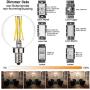 LiteHistory Dimmable e12 led Bulb g16.5 led Light Bulbs g16 Candelabra Bulbs 4W=40W Edison Bulb Daylight 5000K 400lm ac120v g50 Globe Light Bulbs for Chandelier,Vanity,Ceiling Fan Light Bulbs 6Pack
