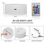 Eagles Remote Control Night Lights 3D Optical Illusion 16 Colors LED Lamps Animals Lovers Home Bedroom Decor Birthday Party Gifts Art Deco Choices for Boys Kids Babes Friends Fathers(Eagle(Remote))