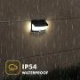 Lutec 2 Packs Solar Lights Outdoor 8 Watt 30 LED 500LM Waterproof Solar Motion Lights Outdoor with 120° Wide Angle for Front Door, Yard, Garage Pathway, Deck