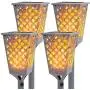 Walensee Solar Torch Lights with Flickering Flame, Upgraded Solar Flame Flickering, 96 LED Waterproof Flickering Flames Lamp Dancing Fire for Walkway, Landscape, Dusk to Dawn. Grey Color Walensee Solar Torch Lights with Flickering Flame, Upgraded Solar Flame Flickering, 96 LED Waterproof Flickering Flames Lamp Dancing Fire for Walkway, Landscape, Dusk to Dawn. Grey Color