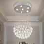 Flush Mount Crystal Chandelier Lighting Rain Drop Ceiling Light Fixture Pendant Lamp for Dining Room Living Room (6 Lights)
