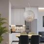 Luxury K9 Crystal Chandelier Modern Ball Pendant Lamp Hanging Light Fixtures Dining Room Chandelier Diameter 50CM Without Light Source G9 × 8 Luxury K9 Crystal Chandelier Modern Ball Pendant Lamp Hanging Light Fixtures Dining Room Chandelier Diameter 50CM Without Light Source G9 × 8