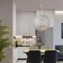 Luxury K9 Crystal Chandelier Modern Ball Pendant Lamp Hanging Light Fixtures Dining Room Chandelier Diameter 50CM Without Light Source G9 × 8