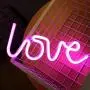 Love Neon Signs for Wall Decor,USB or Battery Decorative Neon Lights, LED Signs for Bedroom,LED Neon Light Neon Sign Light Up for Bar,Christmas,Party,Wedding,Kids Room,Girls Living Room（Pink）