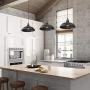KSANA 14.2 Wide Industrial Pendant Lighting, Big Bran Hanging Light Fixture with Hand-Paint Baking Finish for Kitchen Island, Dining Room, Bedroom and Foyer(Dark Grey)