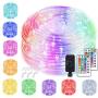 200 LED Rope Lights Outdoor String Lights Plug in, 66ft 16 Colors Changing Waterproof Fairy Lights with Remote Control Timer Rope Lighting for Garden Patio Wedding Party Christmas Outdoor Decorations