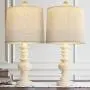 BOBOMOMO Tradition 20.5“ Table Lamp Set of 2 for Living Room Bedside Desk Lamps Bedroom Nightstand Vintage Lamps Linen Washed