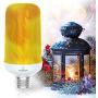 LED Flame Effect Light Bulb: E26 Standard Base Flame Bulb - Upside Down Effect - 3W - 200 Lumen - Energy Efficient Flickering Fire Lights for Indoor/Outdoor Use - 1 Pack