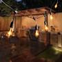 Brightown Weatherproof String Lights Outdoor Patio Lights with 12 Hanging Sockets & 7Watt ST40 Clear Edison Bulbs, Connectable Strand for Backyard Porch Bistro Party, 18FT, E17 Base, Black