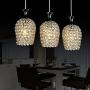 FEEKENBU Modern 3 Lights Crystal Pendant Lighting for Kitchen Island and Dining Room