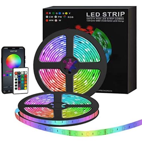 COSITA LED Strip Lights, 32.8ft RGB Smart WiFi Led Light Strips with Remote and App Controlled, 5050 Flexible Color Changing Waterproof Rope Lights for TV Backlight,Bedroom,Party,DIY Home Decorations