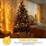 AMBOTHER Fairy Lights Battery Operated 2x19.69ft + 2x39.37ft 360 LEDs String Lights Waterproof 8 Modes Timer Flexible LED Fairy Lights with Remote Outdoor Indoor for Halloween Christmas Bedroom Party