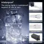 EMITEVER String Lights Indoor/Outdoor - Waterproof Ultrabright & Safe - 8 Modes Twinkle Lights 39FT 100LED, UL Plug in Christmas String Lights for Bedroom (Cold White)