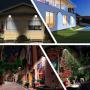 KUFUNG Solar Lights Outdoor, Waterproof Motion Sensor Flood Light with Remote Control, 66 LED Wireless Security Lamp for Deck, Fence, Patio, Gutter, Yard, Shed, Path etc (Black, 2 Pack)