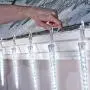 NOMA LED Quick-Clip Cascading Shooting Star Icicle Christmas Lights | Built-in Clip-On Icicle Lights | 10 Pure White Bulbs | 12.6 Ft. White Wire Strand 