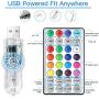Auplf USB Christmas String Lights,33ft 100 LEDs Fairy String Lights 16 Colors Changing Twinkle Lights with Remote,String Lights with Timer Function for Wedding Halloween Christmas Festival